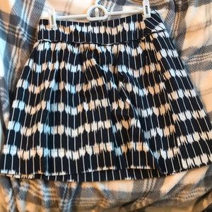 LOFT Navy and White Skirt